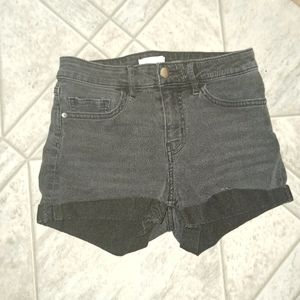 H&M Women's Juniors Shorts Size 0 Charcoal Gray Black Denim Adorable ♥️
